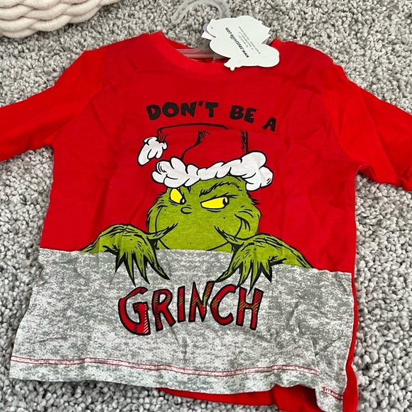 Baby 2-piece Christmas Pajamas Set GRINCH PJ 12-18M Fleece Pants Long Sleeve Top - Picture 3 of 6